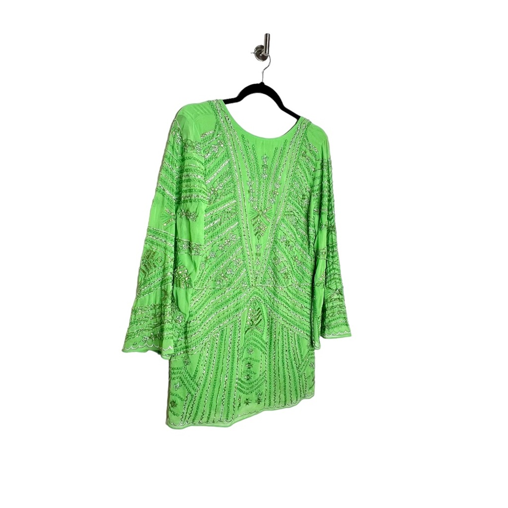 Zara Beaded Tunic Dress  Green Size Small-Medium - Picture 14 of 16